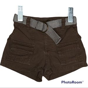 Brown belted shorts Old Navy size 12-18 Months